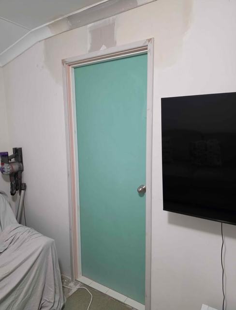 Mint green internal door