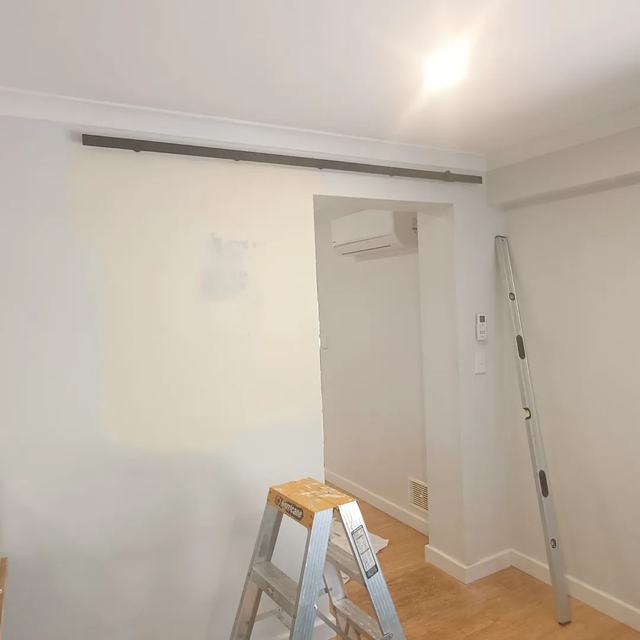 Wall patched and ready for paint